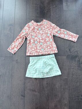 Hanna Andersson Rashguard Top & Skort Set 3T